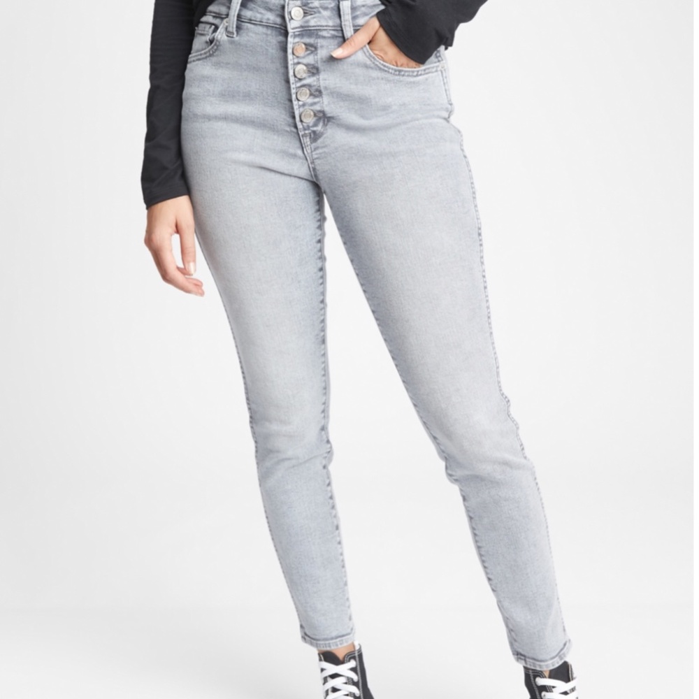 Gap High Rise Universal Legging Jeans With Button Fly